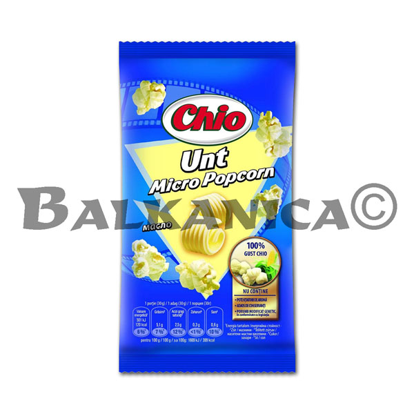 80 G POPCORN FOR MICROWAVE OVEN WITH BUTTER CHIO